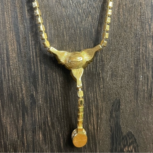 MONET | Gold-Plated Onyx & Crystal Necklace - Picture 14 of 14